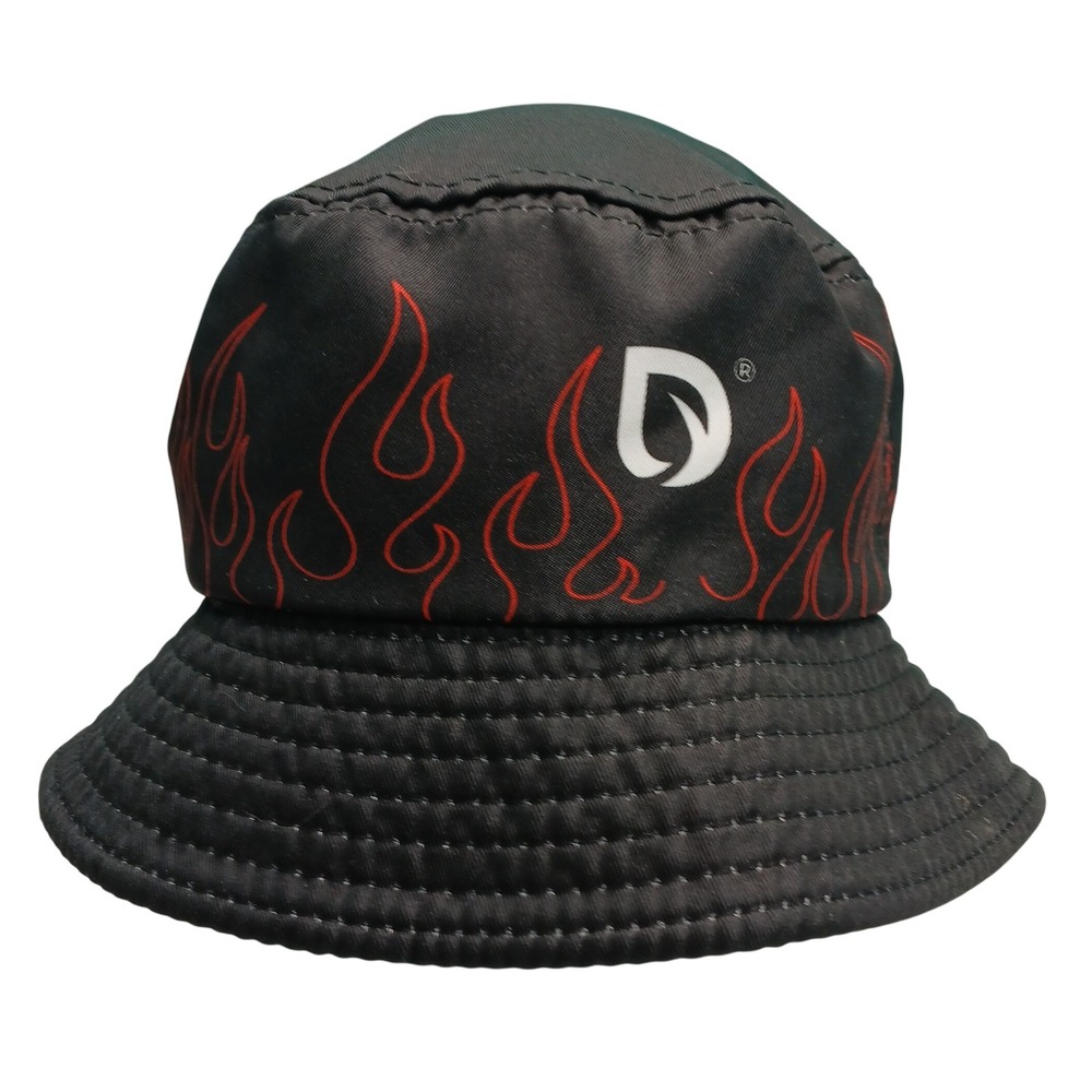 Black Flame Bucket Hat D Logo‎ Outdoor Sun Hat